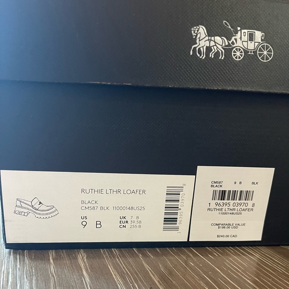 NWT Coach Ruthie Loafer in Box Brand New Women’s Size 9 Black - Picture 7 of 12